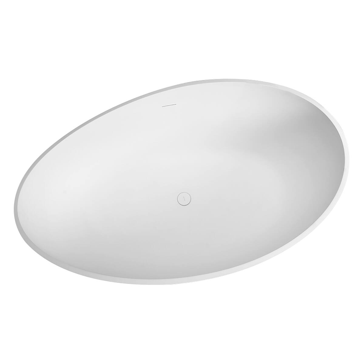 Loheer 63 inch solid surface soaking bathtub, deep soaking bathtub ...