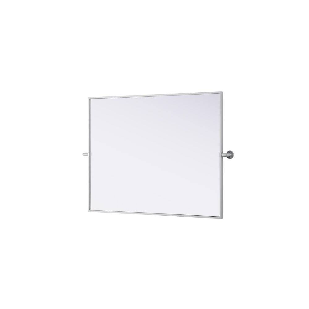 Alt View 2. Elegant Kitchen and Bath - Amoura 40X30 Pivot Mirror In Silver - Silver.