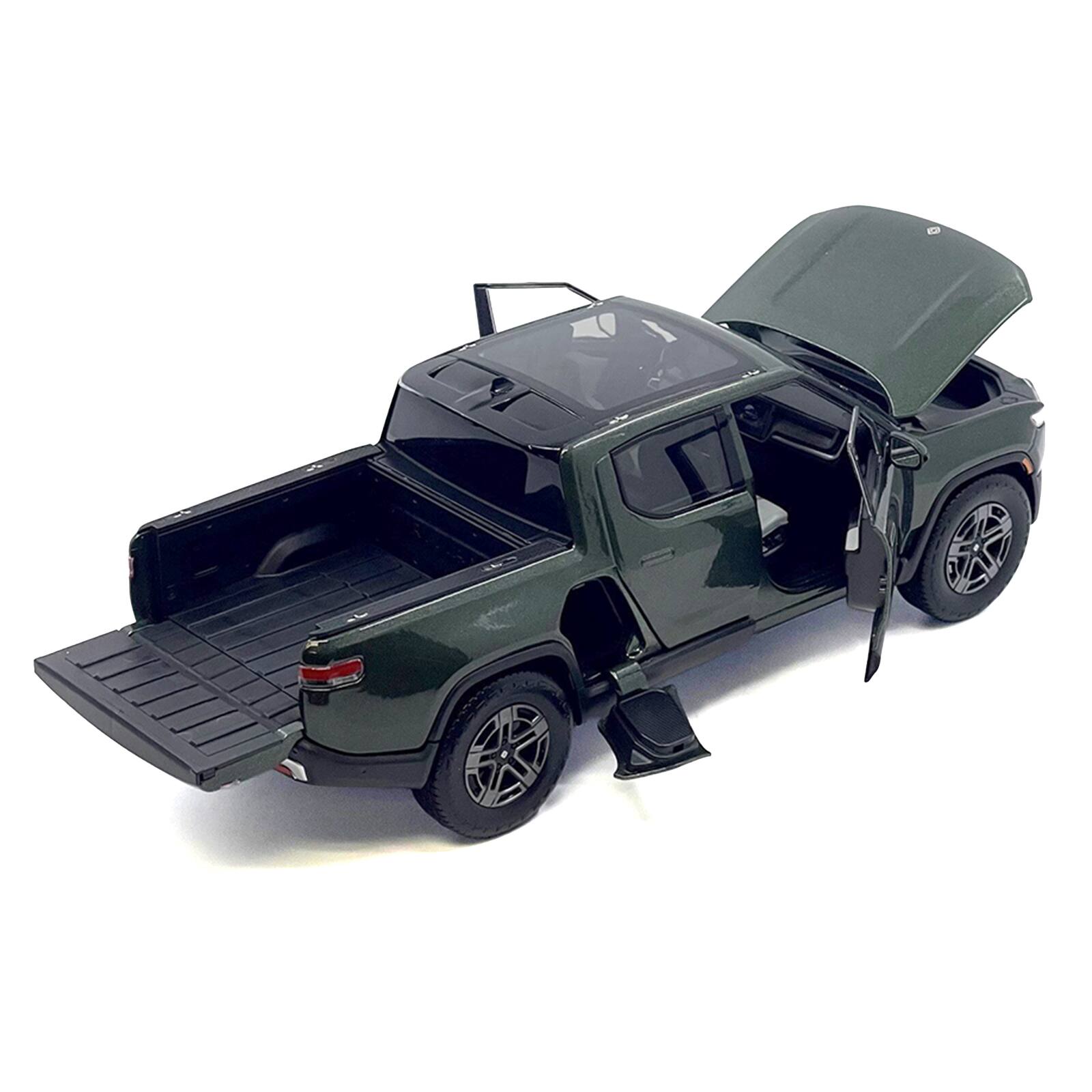 Alt View 2. Maisto - Rivian R1T Pickup Truck Dark Green Metallic with Sunroof "Special Edition" Series 1/18 Diecast Model Car by Maisto.