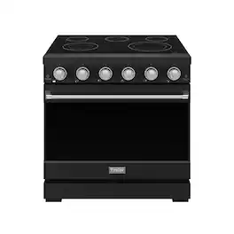 Gordon Ramsay Series by Thor Kitchen 6.0 Cu. Ft Freestanding Electric Range with Stainless Hardware - Black