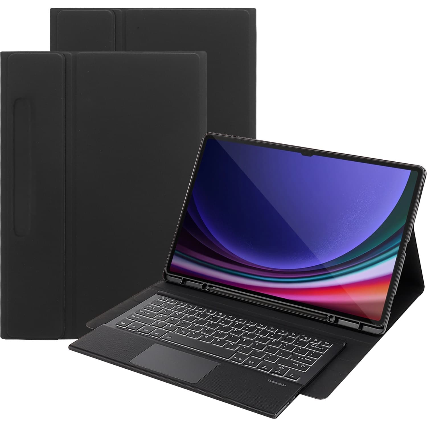 Alt View 11. SaharaCase - Keyboard Case with TrackPad for Samsung Galaxy Tab S10 Ultra and Tab S9 Ultra - Black.