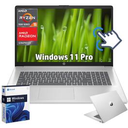 HP - 17.3" HD+ TouchScreen Laptop - AMD Ryzen 5 7430U - 16GB Memory - 2TB SSD - Windows 11 Pro - Silver - Natural Silver