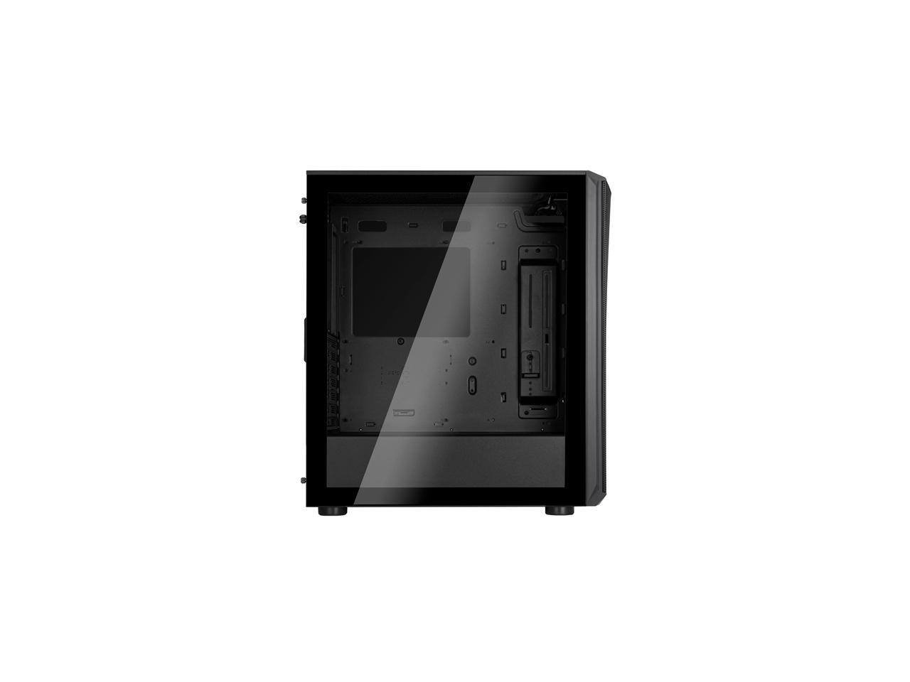 Alt View 2. SilverStone - Silverstone FARA 512Z High airflow ATX mid-tower chassis with dual radiator support and ARGB lighting - Black.