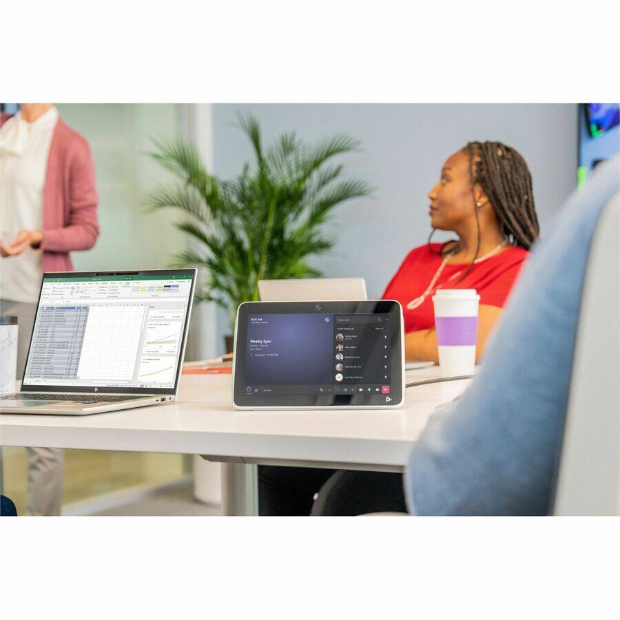 Alt View 2. HP - Poly Wall Mount for Touch Panel - White - White.