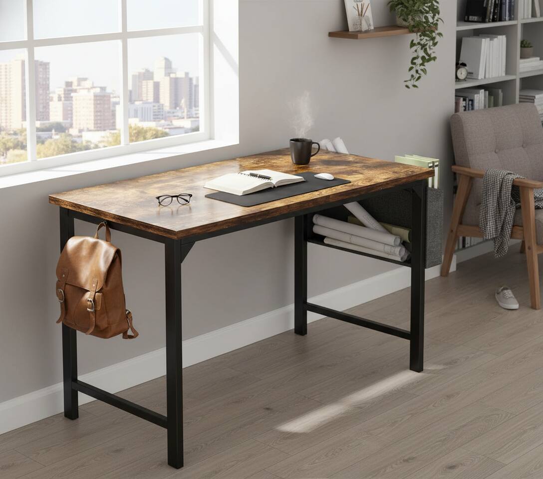 Alt View 4. AOITUN - Computer Office Desk 48 Inch Kids - Ideal for Study, Work, or Play with Sturdy Design and Ample Workspace - Steel.