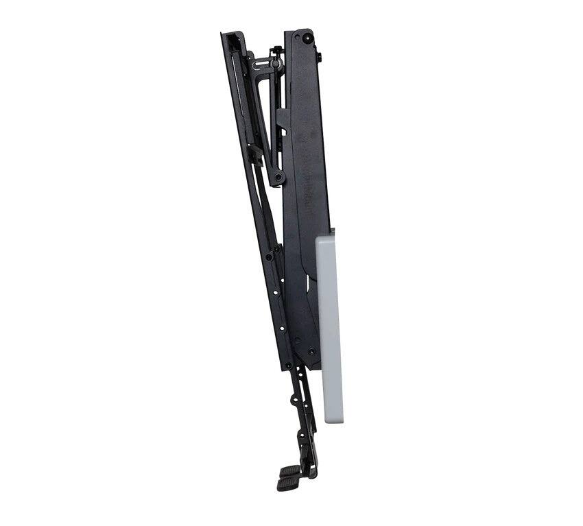 Alt View 3. MantelMount - MM540 Above Fireplace Pull Down TV Mount for 44"–80" TVs to 90 lbs, Patented Heat Sensor Handles & Auto-Straightening - Black.