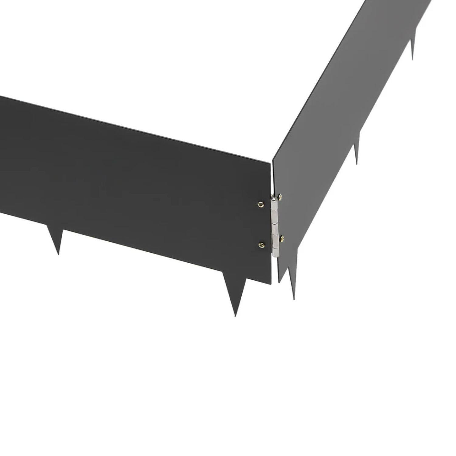 Alt View 1. Home Collection - 4pcs Steel Lawn Edging Garden Landscape Yard Border Barrier Decor - Black.