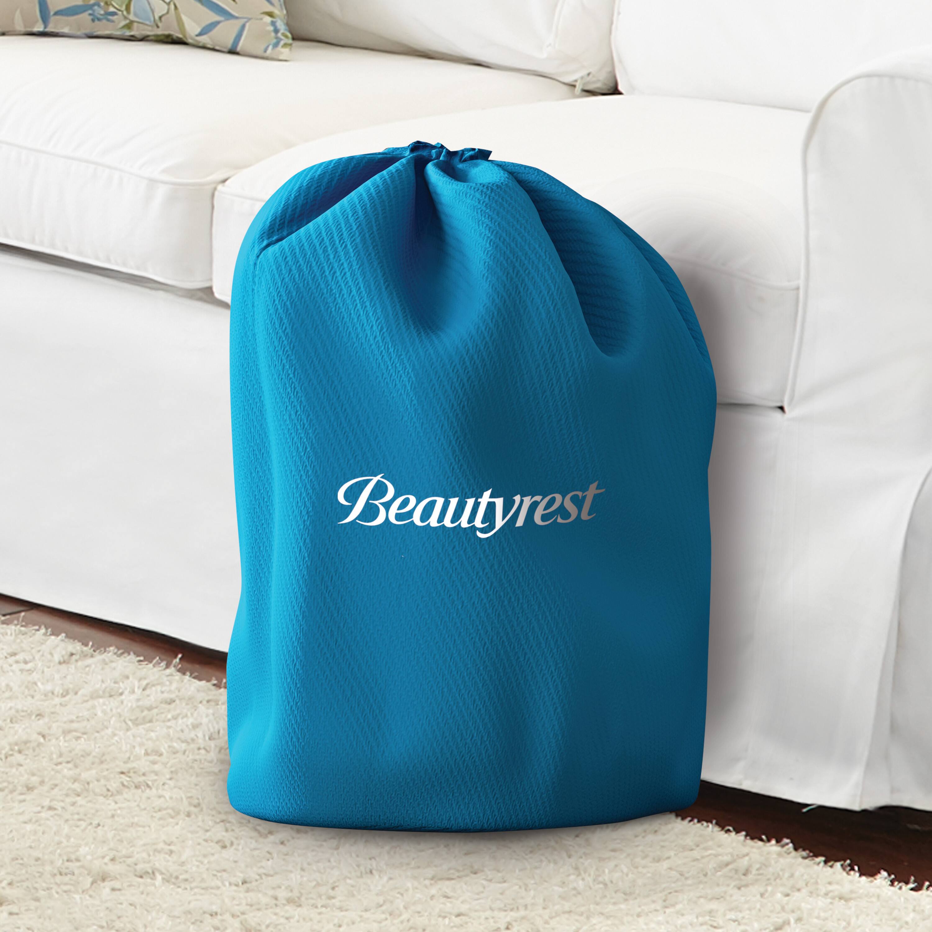 Alt View 9. Beautyrest - 17" Supreme Air Auto Shut-Off Air Mattress with Built-in SureLock Pump and Auto Shut-Off - White; Blue.