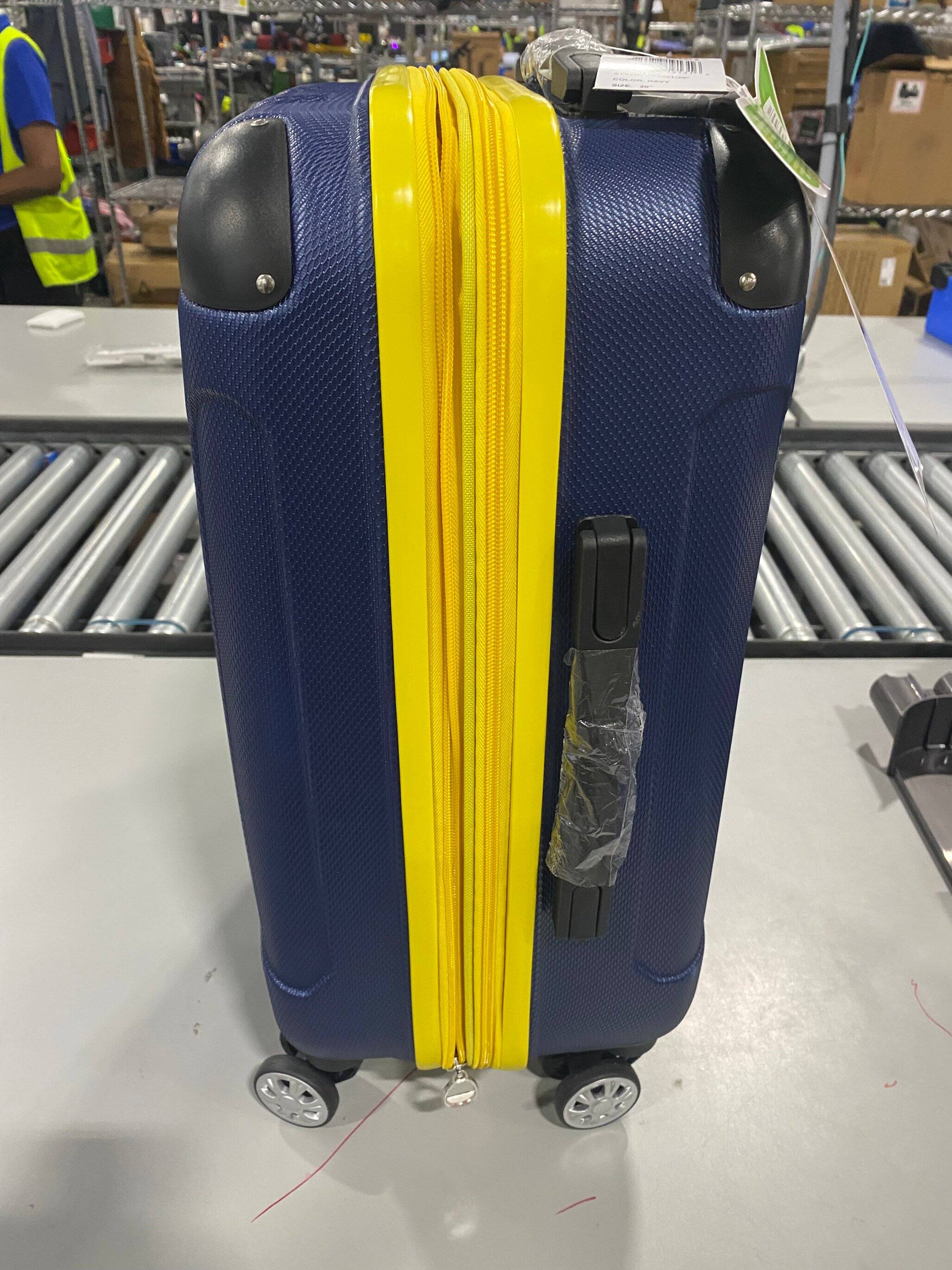 Alt View 2. Rockland - ROCKLAND LONDON HARDSIDE SPINNER WHEEL LUGGAGE, CARRY-ON 20" - NAVY/YELLOW - Navy/Yellow.