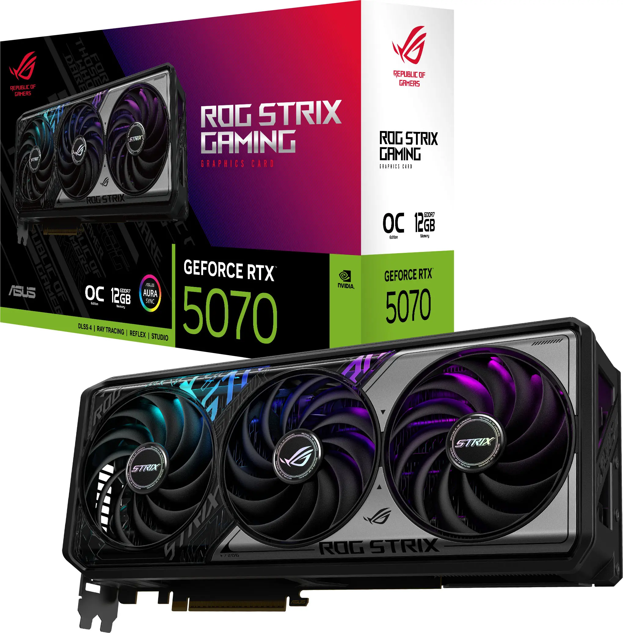 【中古】ASUS ROG STRIX GeForce RTX 5070 OC ASUS ROG Strix NVIDIA GeForce RTX 5070 OC Edition 12GB GDDR7