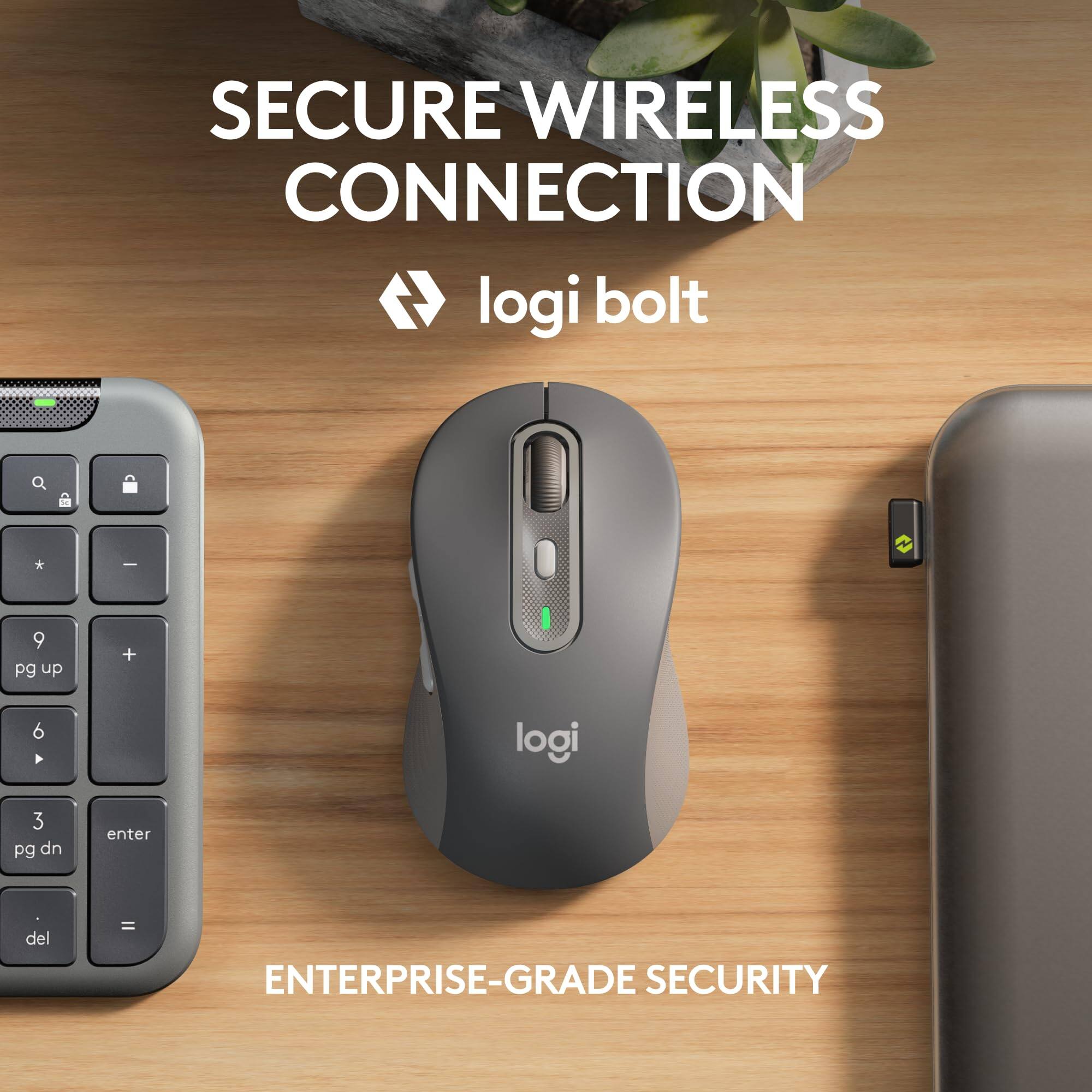 SECURE WIRELESS CONNECTION  
logi bolt  
ENTERPRISE-GRADE SECURITY