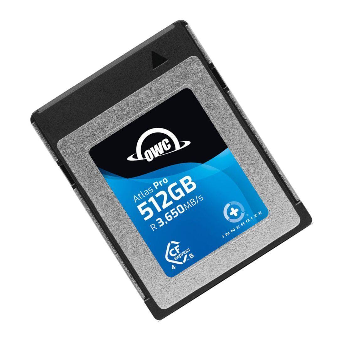 Left. OWC - OWC 512GB Atlas Pro High-Performance CFexpress 4.0 Type B Memory Card, Professional Grade.