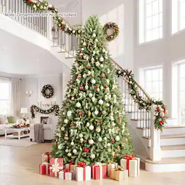 Costway - 10 ft Artificial Christmas Tree with 5090 Lush PVC Branch Tips, Folding Metal Stand - Green