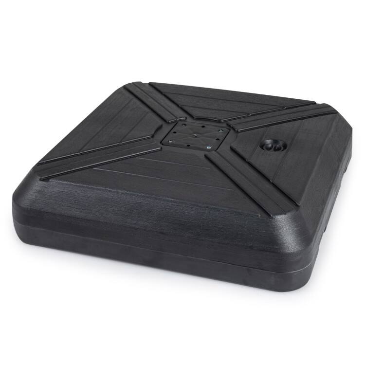 Alt View 6. Mondawe - Cantilever Offset Umbrella Base with Wheels for Backyard Poolside - Black.