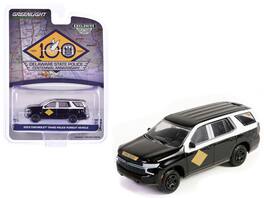 Greenlight - 2023 Chevrolet Tahoe Police Pursuit Vehicle "Delaware State Police Centennial" Black & White Hobby Exclusive 1/64 - Black And White