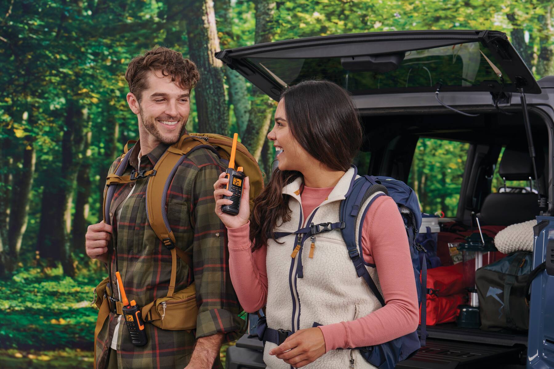 Alt View 4. Cobra - Cobra - Trailblazer 450 GMRS 2.5 Watt Two-Way Radio (Pair) - Black.