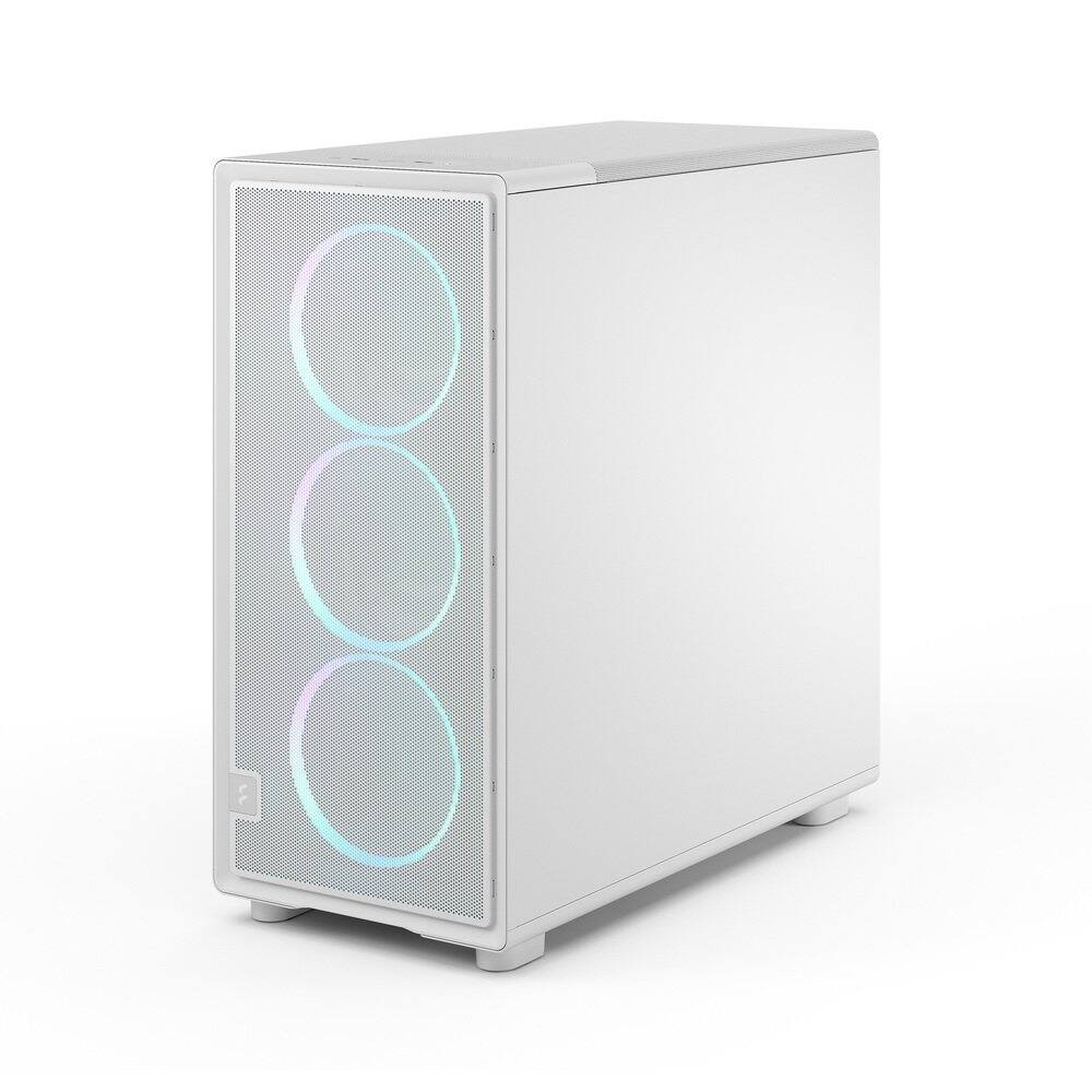Back. Fractal Design - Fractal Design Epoch XL White RGB - Tempered Glass, Mesh Front, 3 RGB Fans, Spacious ATX/mATX/ITX Case - White.