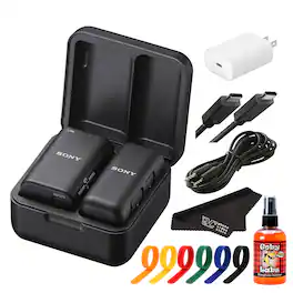 Sony - ECM-W3S Wireless Microphone System with Multi Interface Shoe | USB-C Cable| More - Black