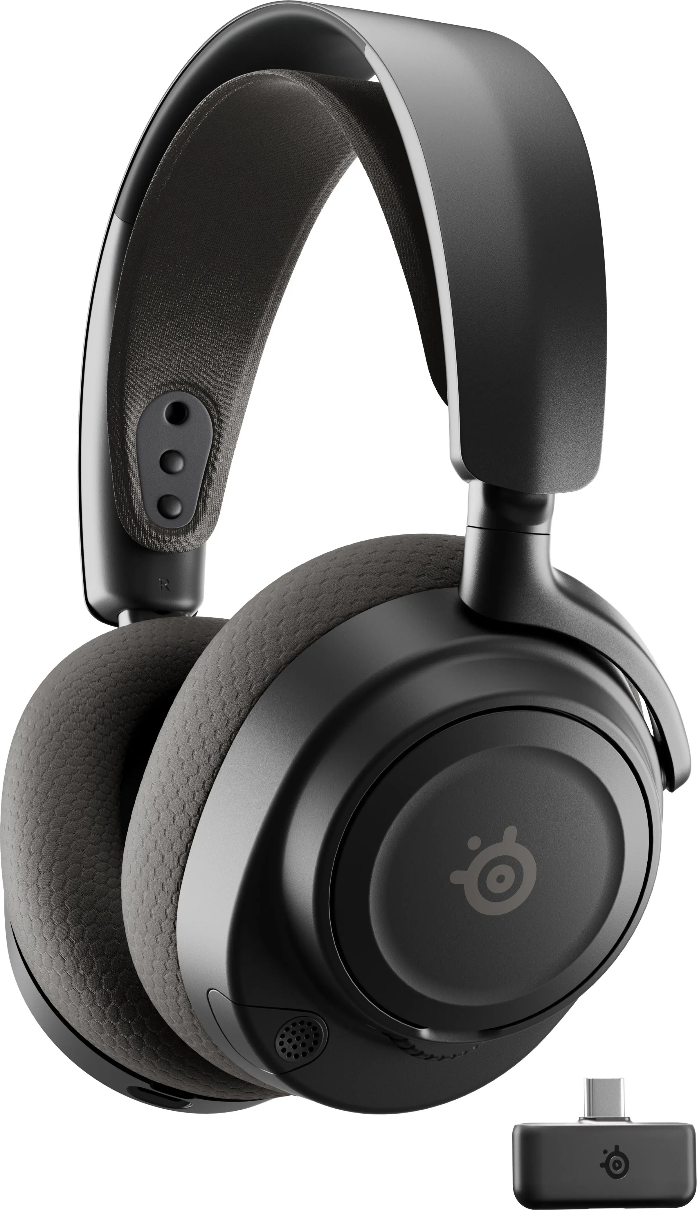Front. SteelSeries - Arctis Nova 7 Gen 2 Wireless Over-The-Ear Multi Gaming Headset for PC, PS5, Switch, Handheld - Black.