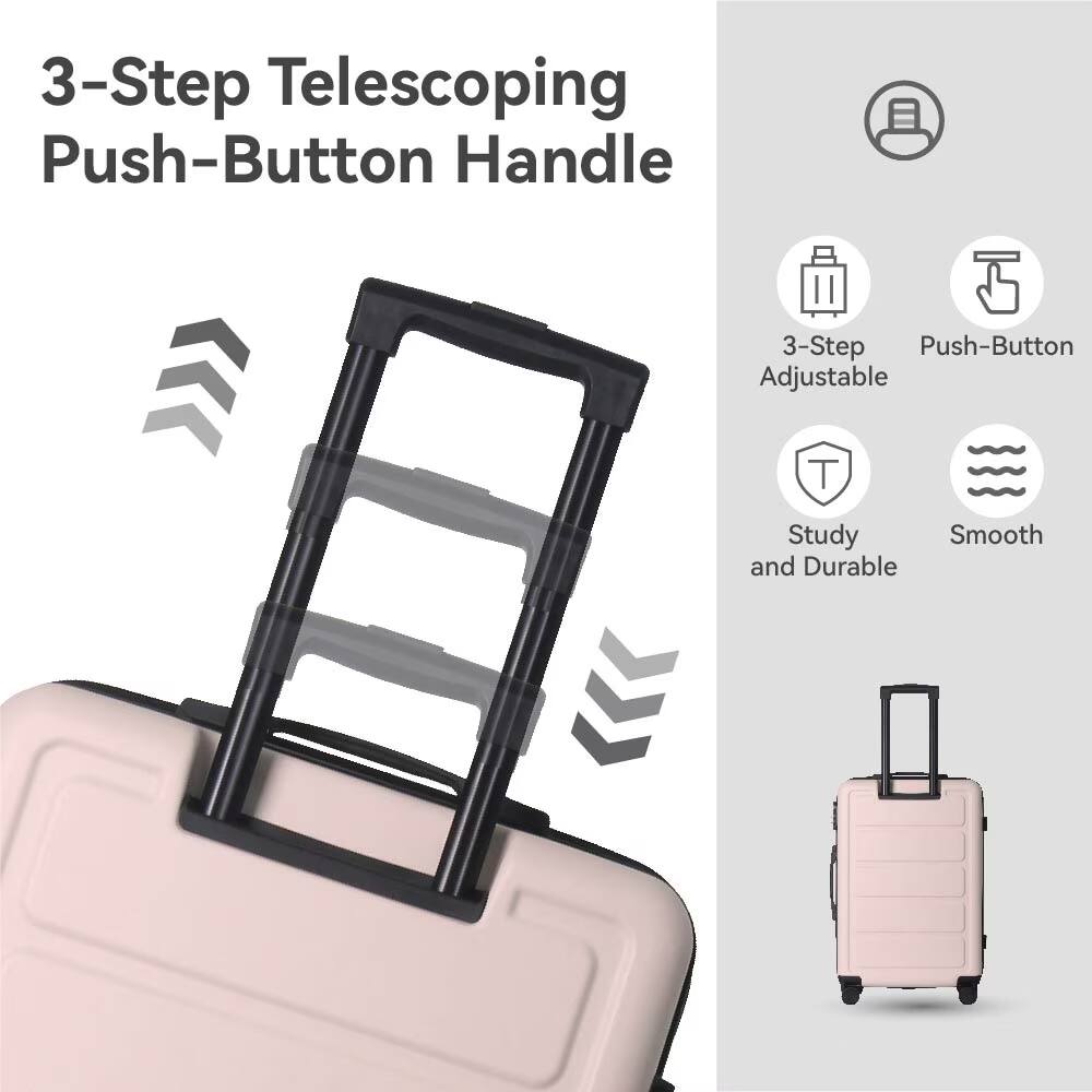 3-Step Telescoping Push-Button Handle

- 3-Step Adjustable
- Push-Button
- Study and Durable
- Smooth