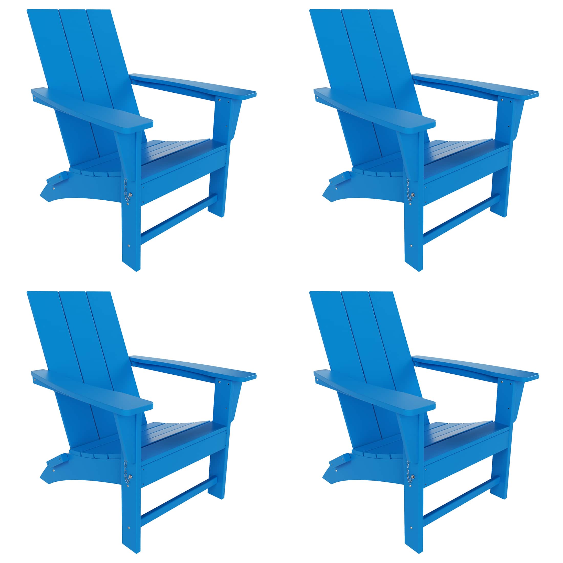 WestinTrends - Ashore Modern Outdoor Folding Adirondack Chair (Set of 4) - Pacific Blue price history on PriceWatchPro