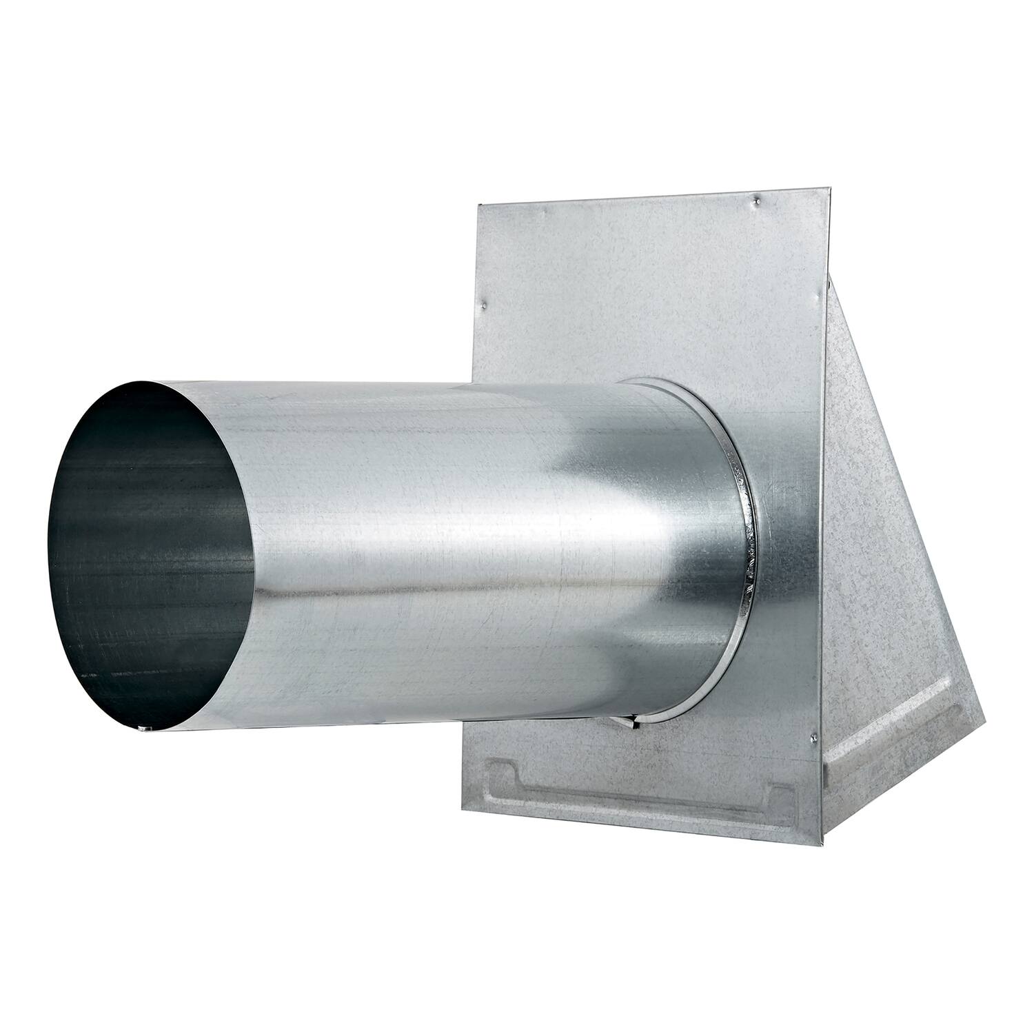 Left. Lambro - 6" 26-Gauge Galvanized Steel Exhaust Wall Hood Vent with Damper, 11" Pipe, 3460G-11.