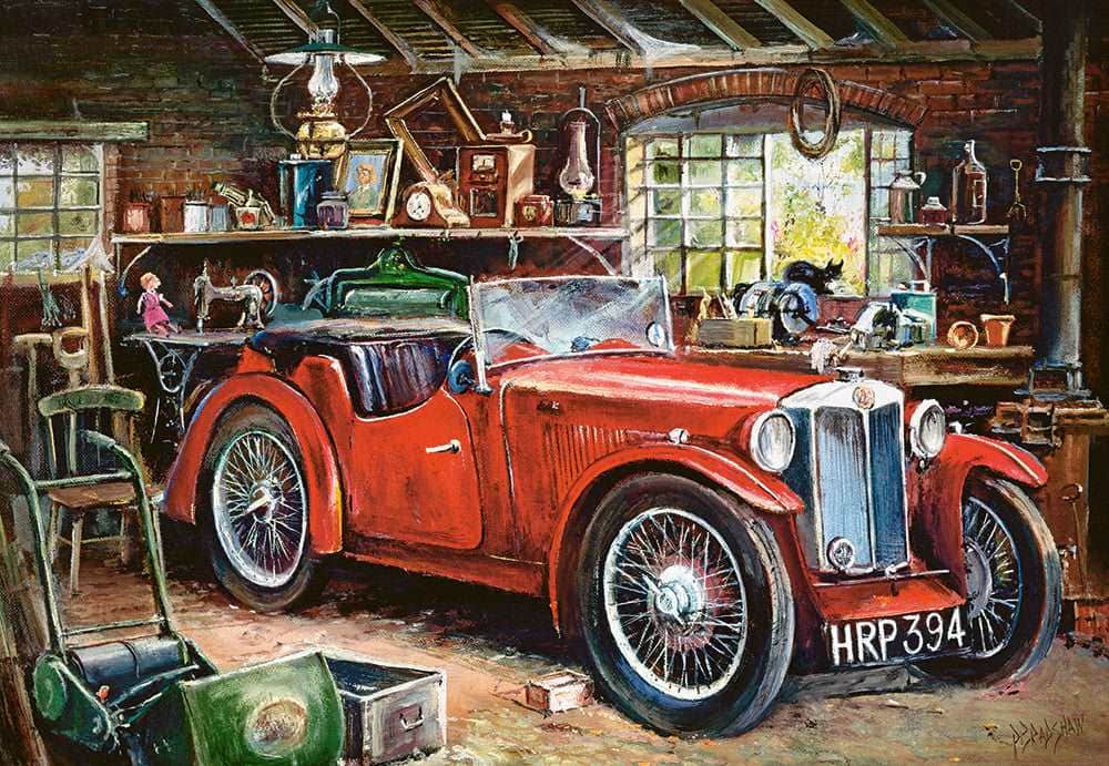 1000 Piece Jigsaw Puzzle, Vintage Garage, automobile, Classic car