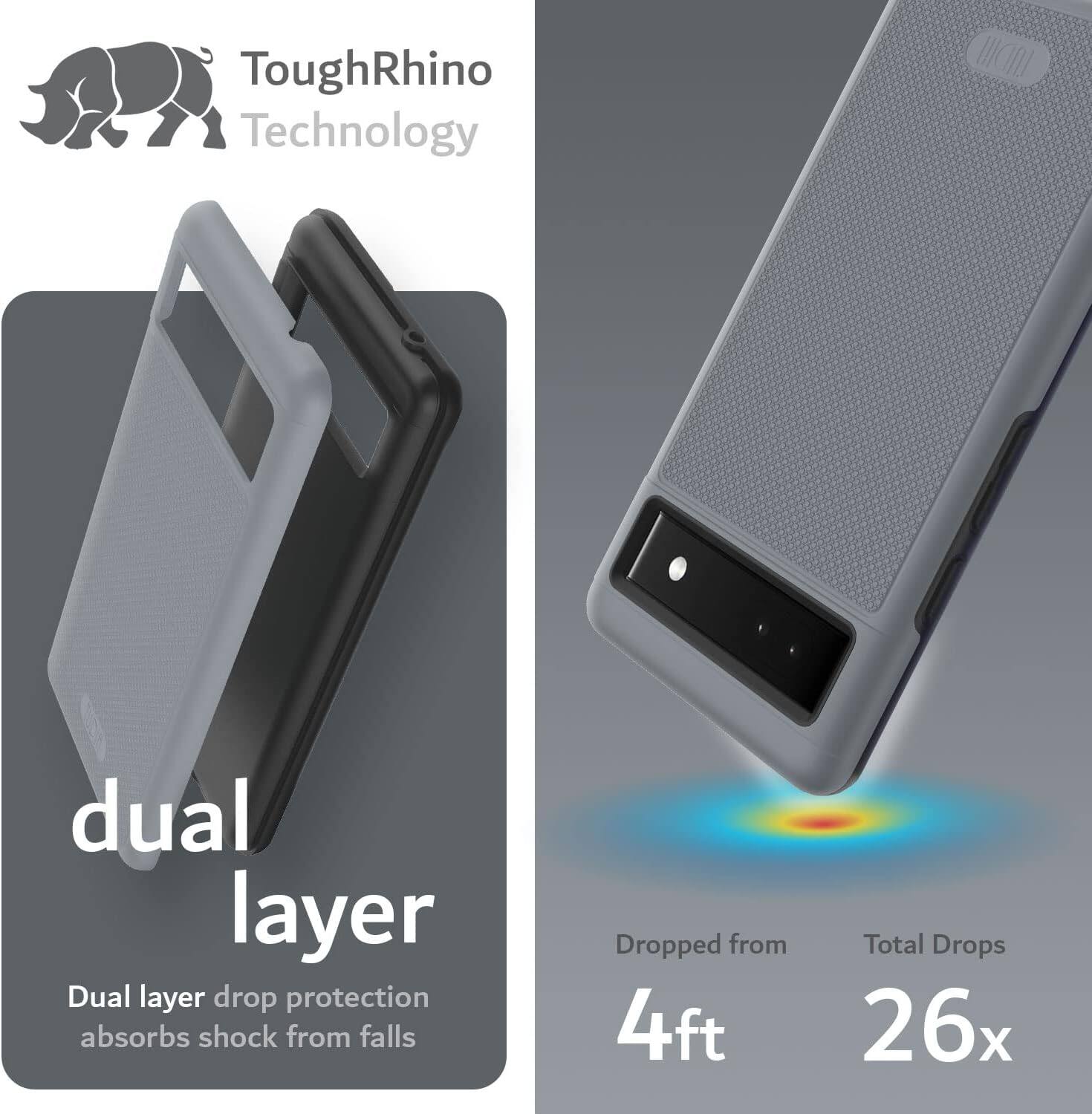 ToughRhino Technology

dual layer

Dual layer drop protection absorbs shock from falls

Dropped from 4ft

Total Drops 26x