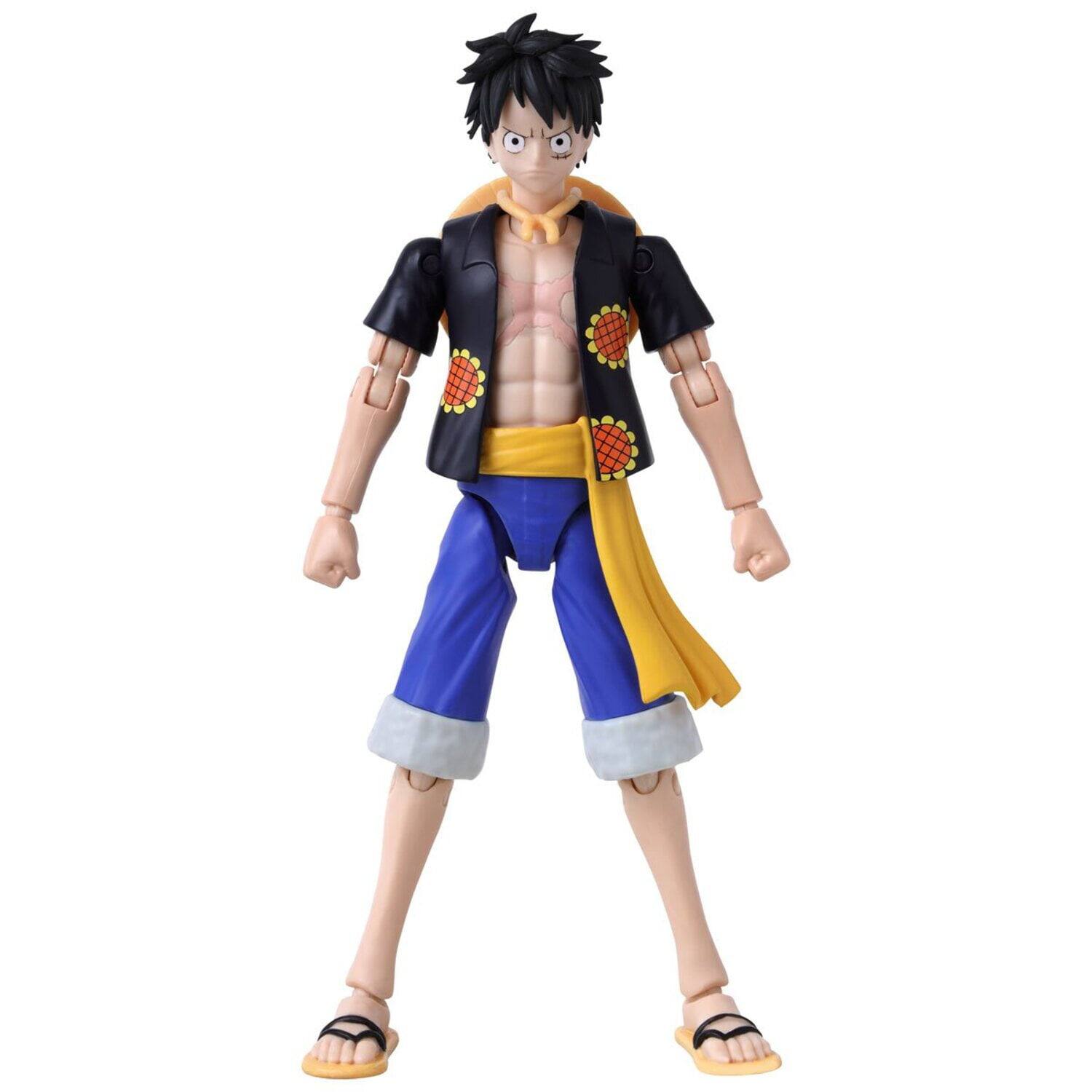 Angle. Bandai - Bandai - One Piece - Anime Heroes - Monkey D. Luffy Dressrosa Ver. Action Figure   - COLLECTIBLES - Multicolor.