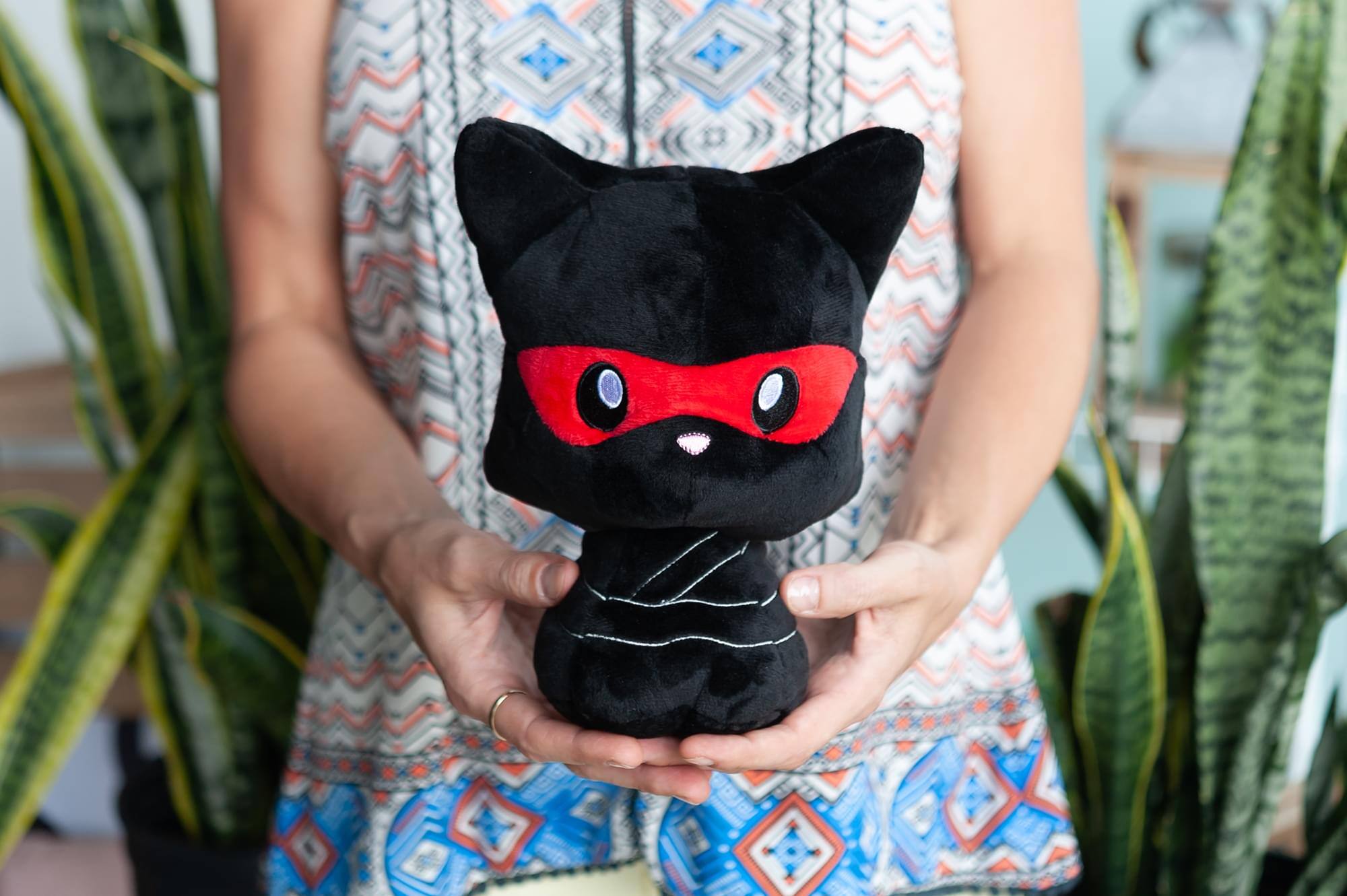 Alt View 3. Tentacle Kitty - Tentacle Kitty 2nd Edition Ninja Kitty Plush Collectible | Measures 8 Inches Tall - Black.