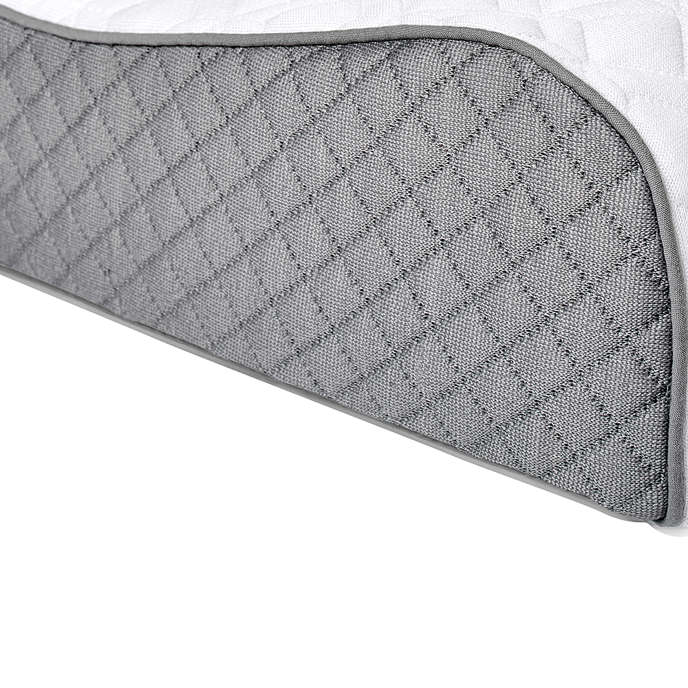 Left View: Sealy - Memory Foam Contour Pillow - White and Gray