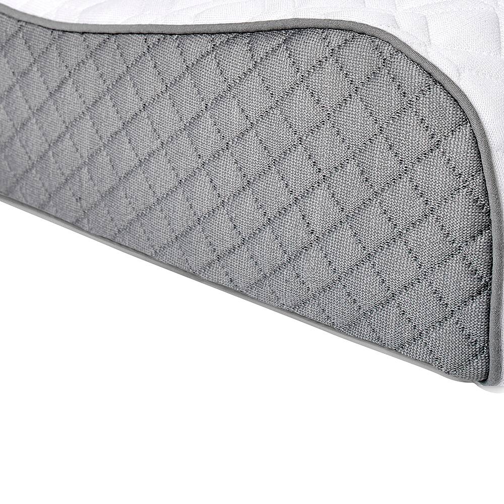 Left Zoom. Sealy - Memory Foam Contour Pillow - White and Gray.
