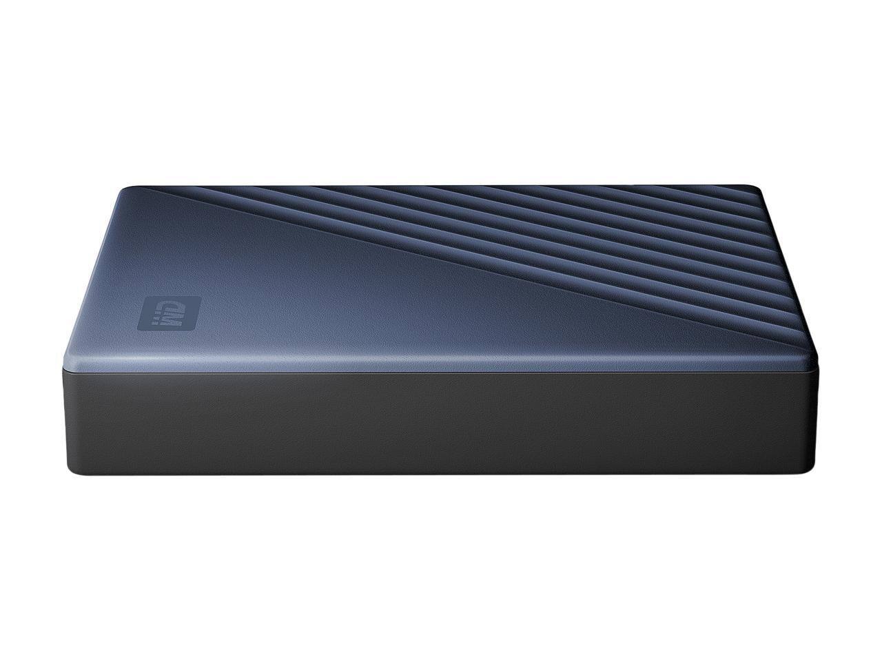 Alt View 4. Western Digital - WD 5TB Blue My Passport Ultra Portable Storage External Hard Drive USB-C for PC/Windows (WDBFTM0050BBL-WESN) - Blue.