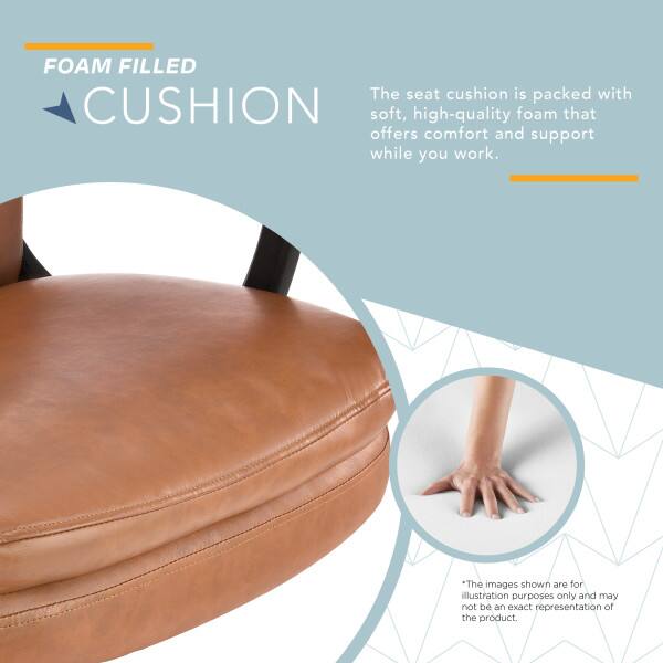 FOAM FILLED CUSHION

The seat cushion is packed with soft, high-quality foam that offers comfort and support while you work.

The images shown are for illustration purposes only and may not be an exact representation of the product.