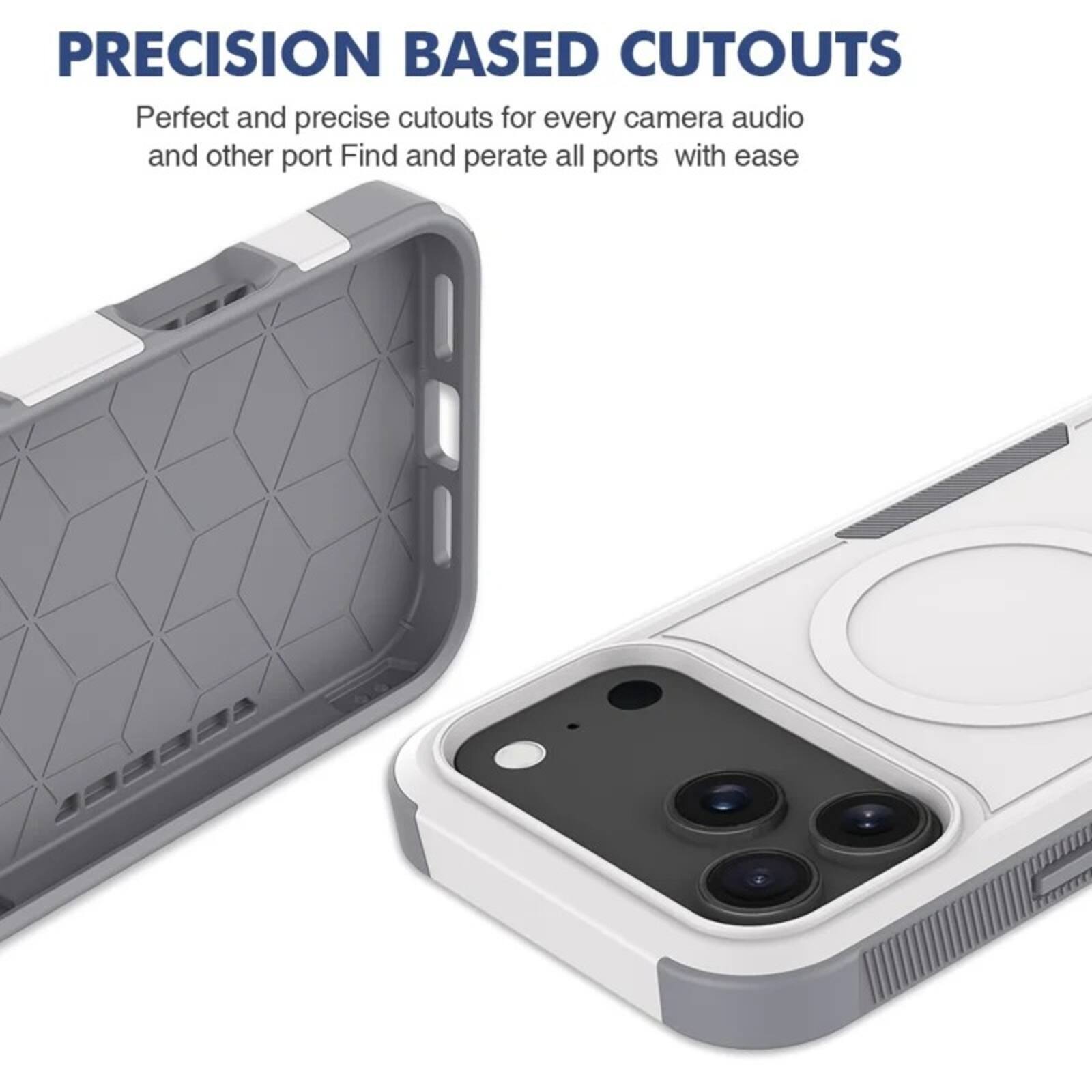 PRECISION BASED CUTOUTS  
Perfect and precise cutouts for every camera, audio, and other port. Find and operate all ports with ease