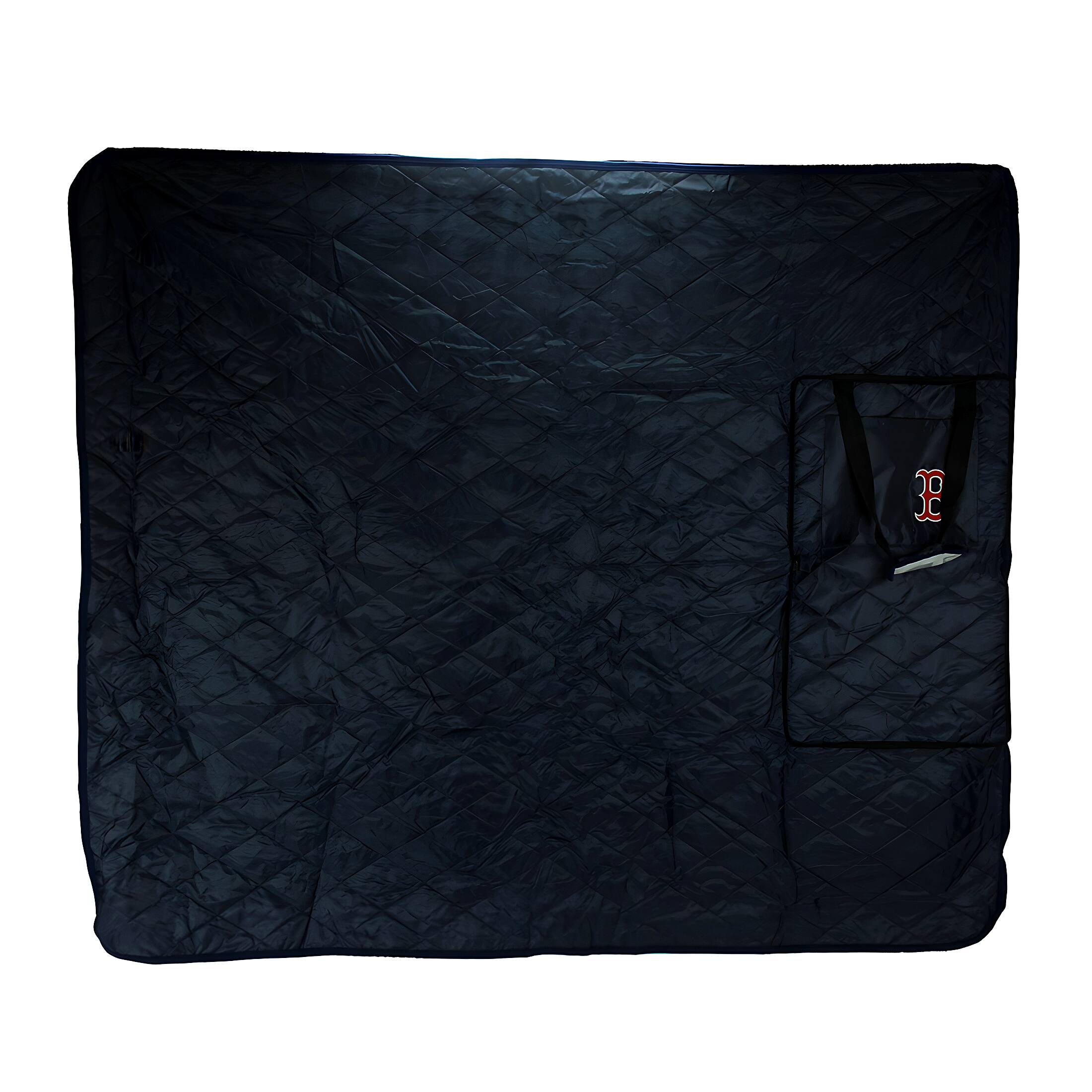 Alt View 2. Northwest - Boston Red Sox Zip Up Travel Throw Blanket Stadium Cushion - Blue.