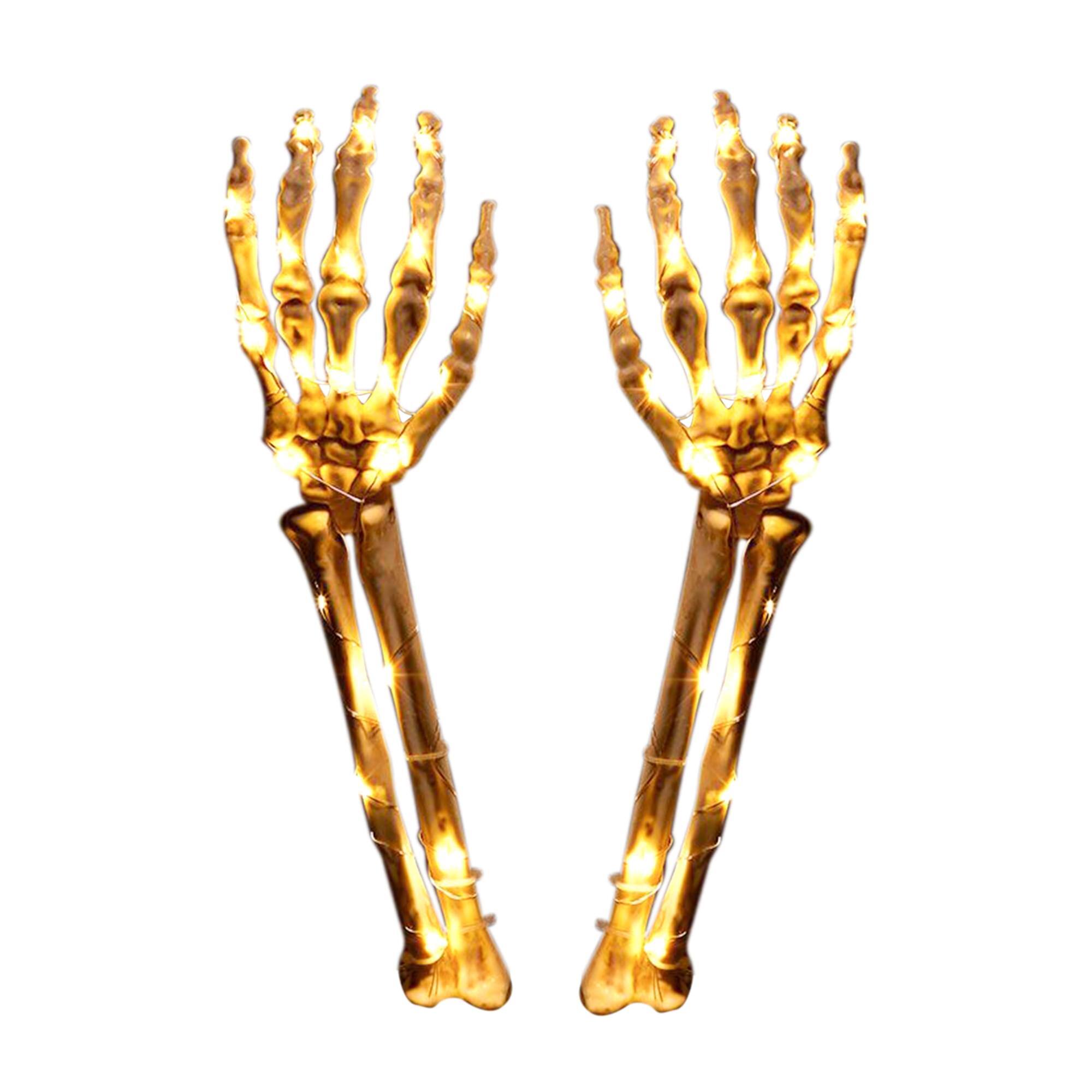 Alt View 1. Funworld - Light-Up Skeleton Arms Halloween Decor - White.