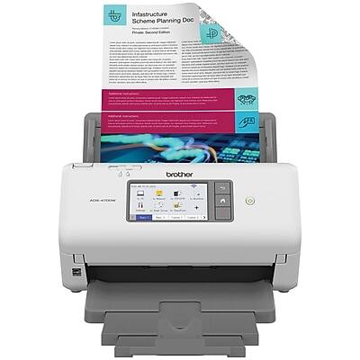 Brother - ADS-4700W Duplex Document Scanner - White/Black