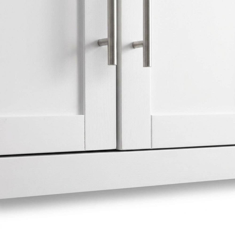 Back. FurniFact - White 2-Piece Wall Storage Cabinet Set - White.