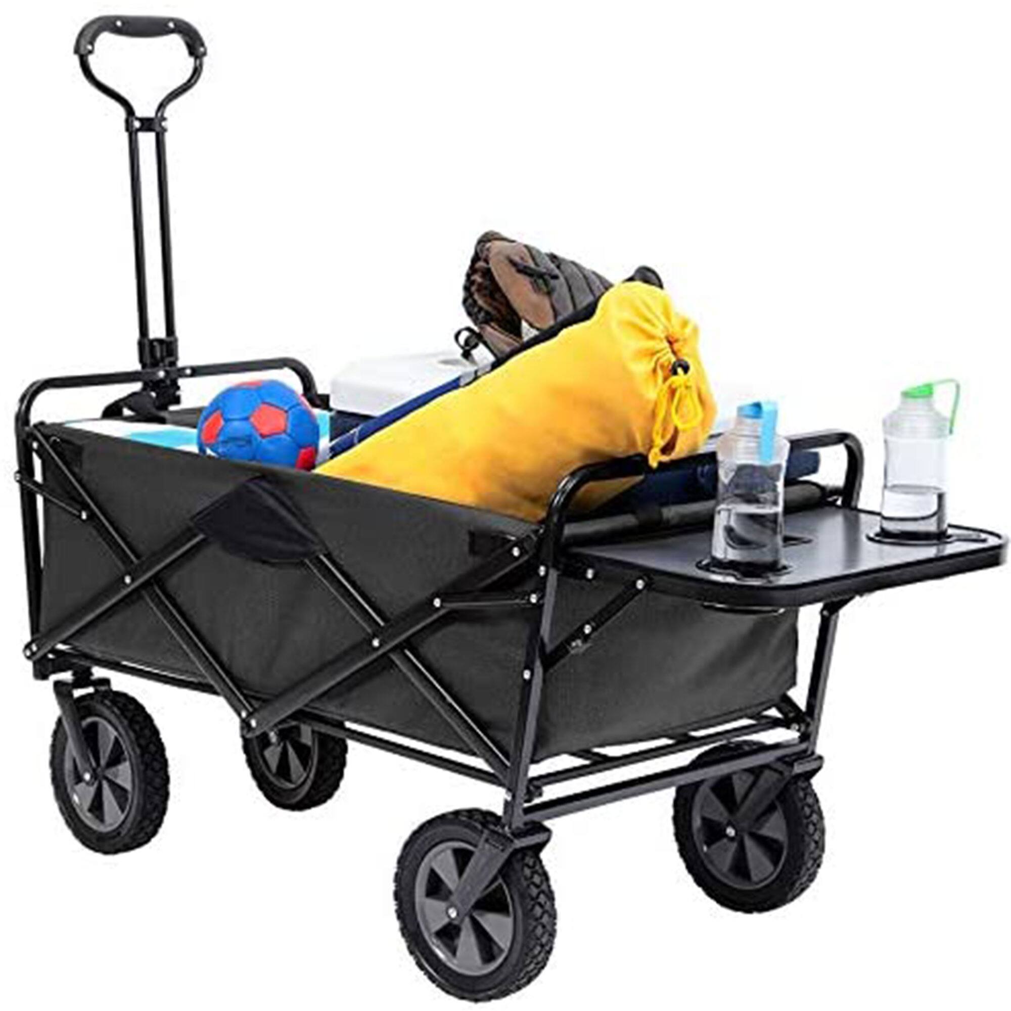 Alt View 10. Mac Sports - Mac Sports Collapsible Folding Outdoor Garden Utility Wagon Cart w/ Table, Grey - Gray.
