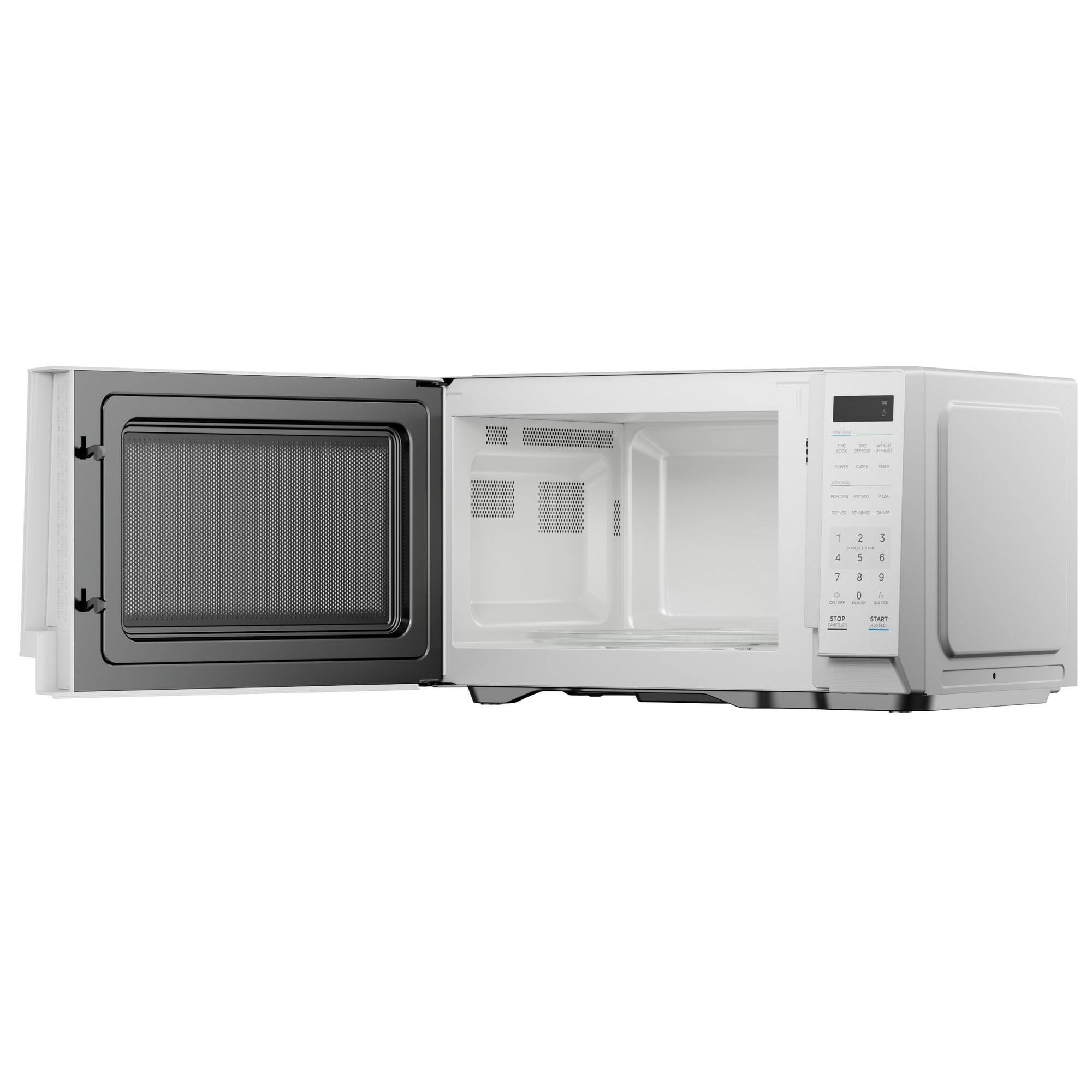 Back. Midea - Midea 0.7 Cu. Ft. Compact Countertop Microwave Oven, 700W, 11 Power Levels, White - White.