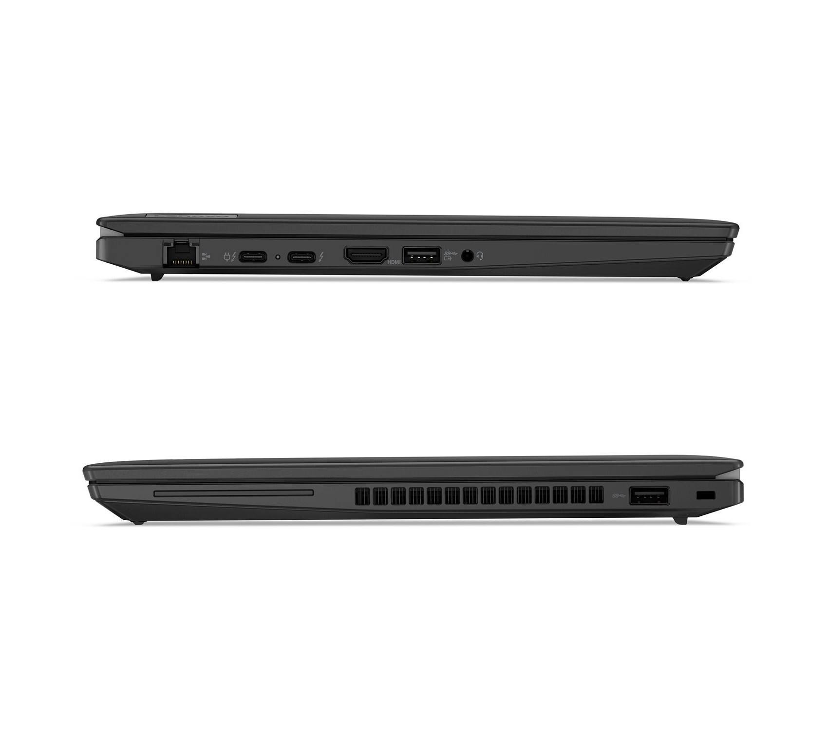 Angle. Lenovo - Lenovo T14 G3 Core i7-1265U 1.8GHz, 16GB, 1TB SSD, 14" FHD, Window 11 Pro (Refurbished) - Black.