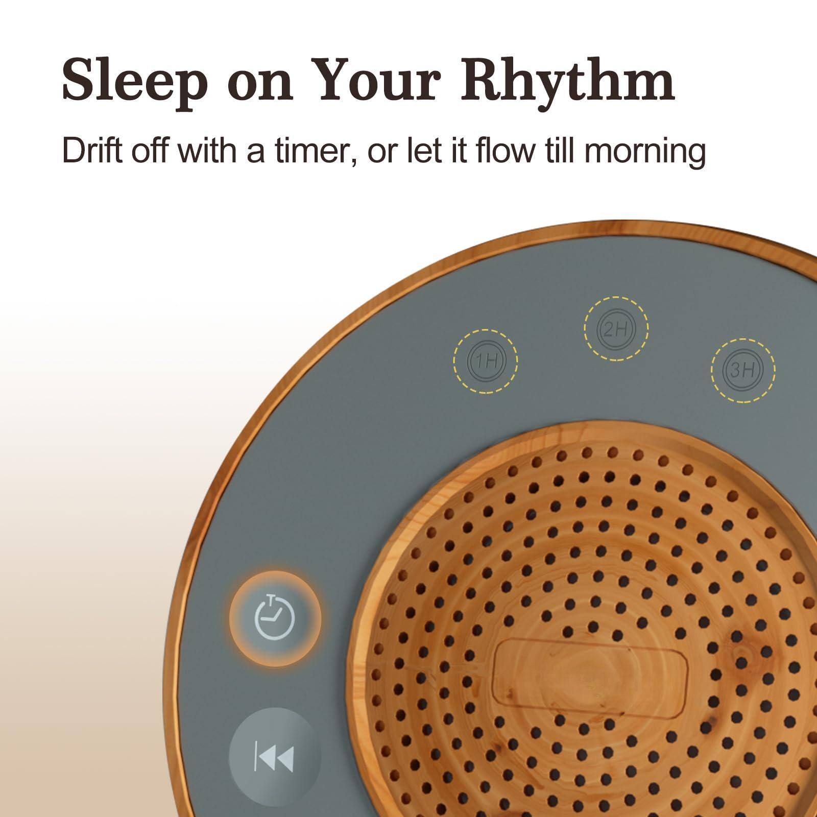 Sleep on Your Rhythm  
Drift off with a timer, or let it flow till morning  

1H 2H 3H