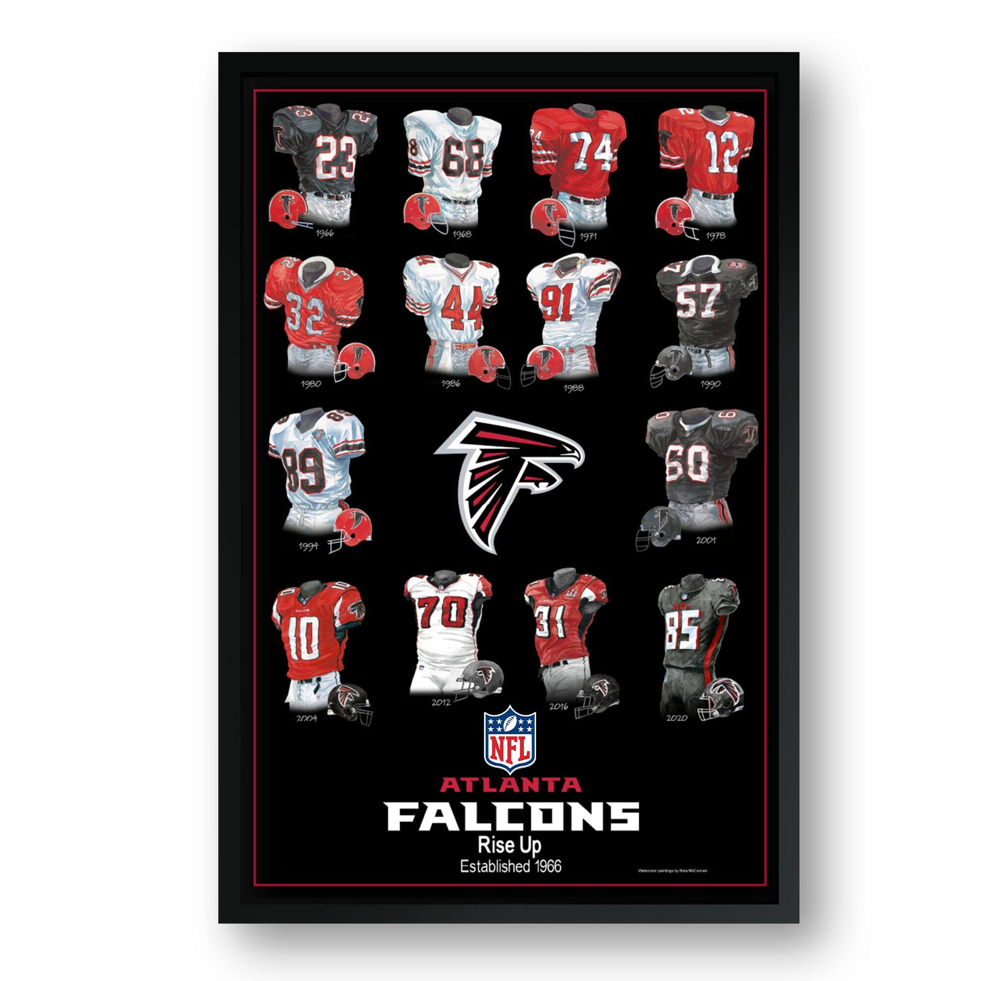 Atlanta Falcons 27" x 39" Uniform Heritage Framed Art Print