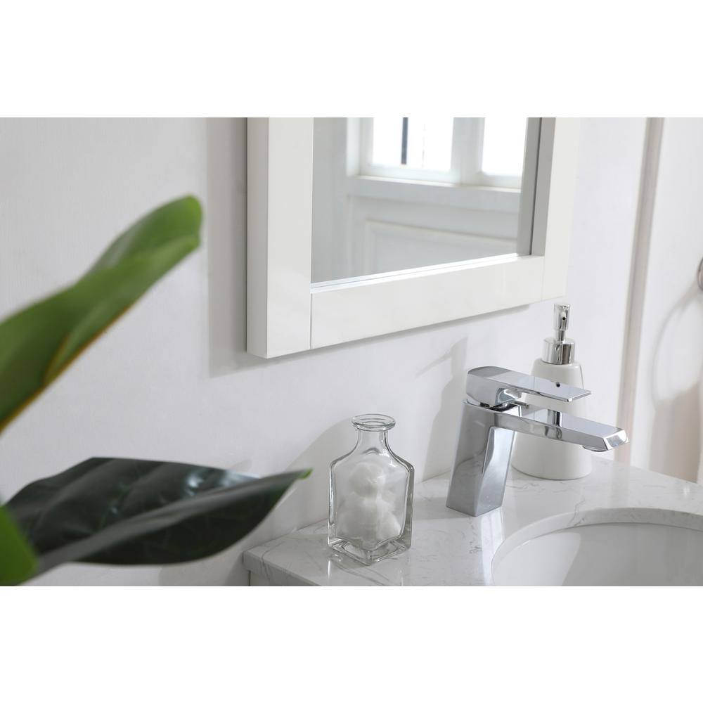 Alt View 4. Elegant Decor - Aqua rectangle vanity mirror 18 inch in White - White.