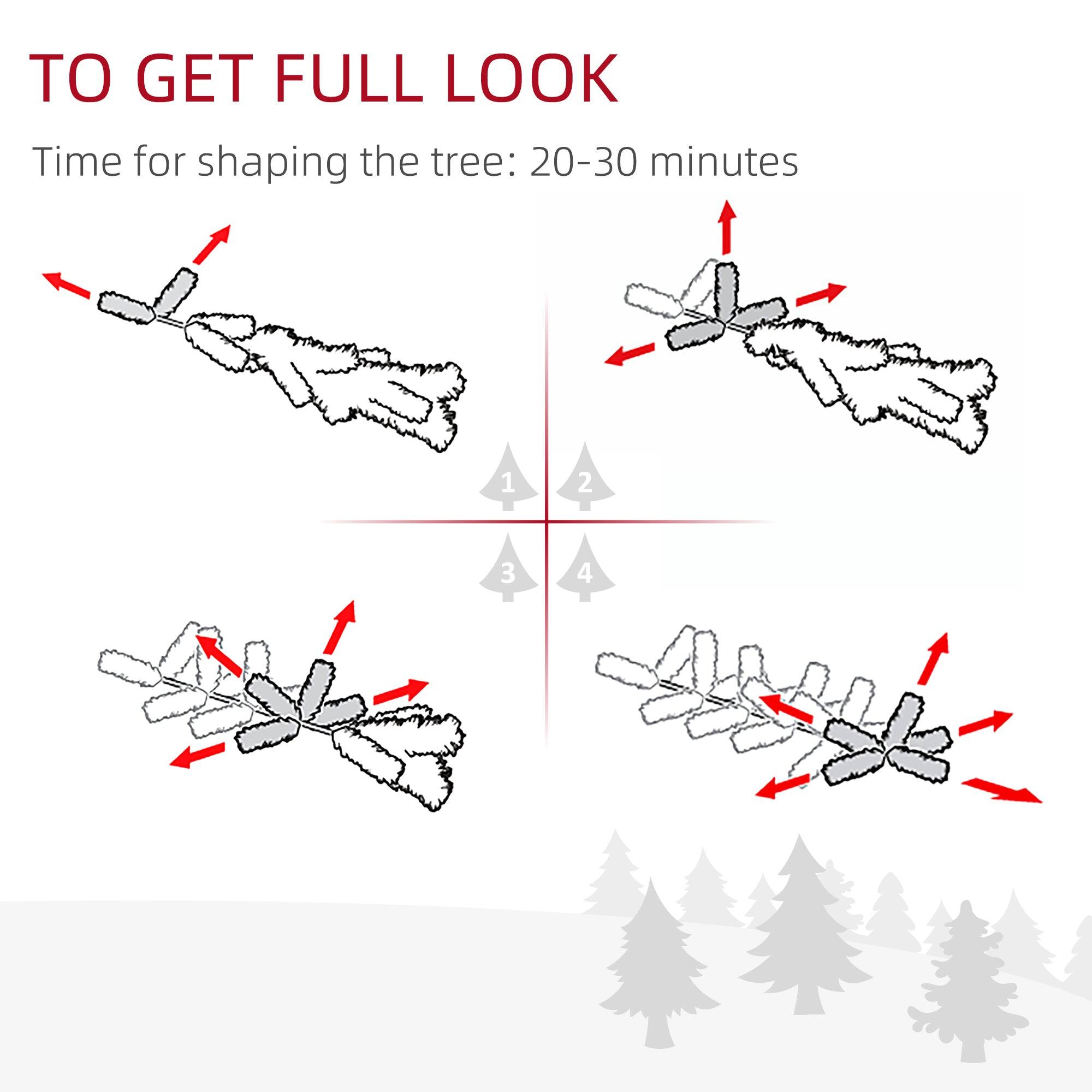 TO GET FULL LOOK  
Time for shaping the tree: 20-30 minutes  

1  
2  
3  
4