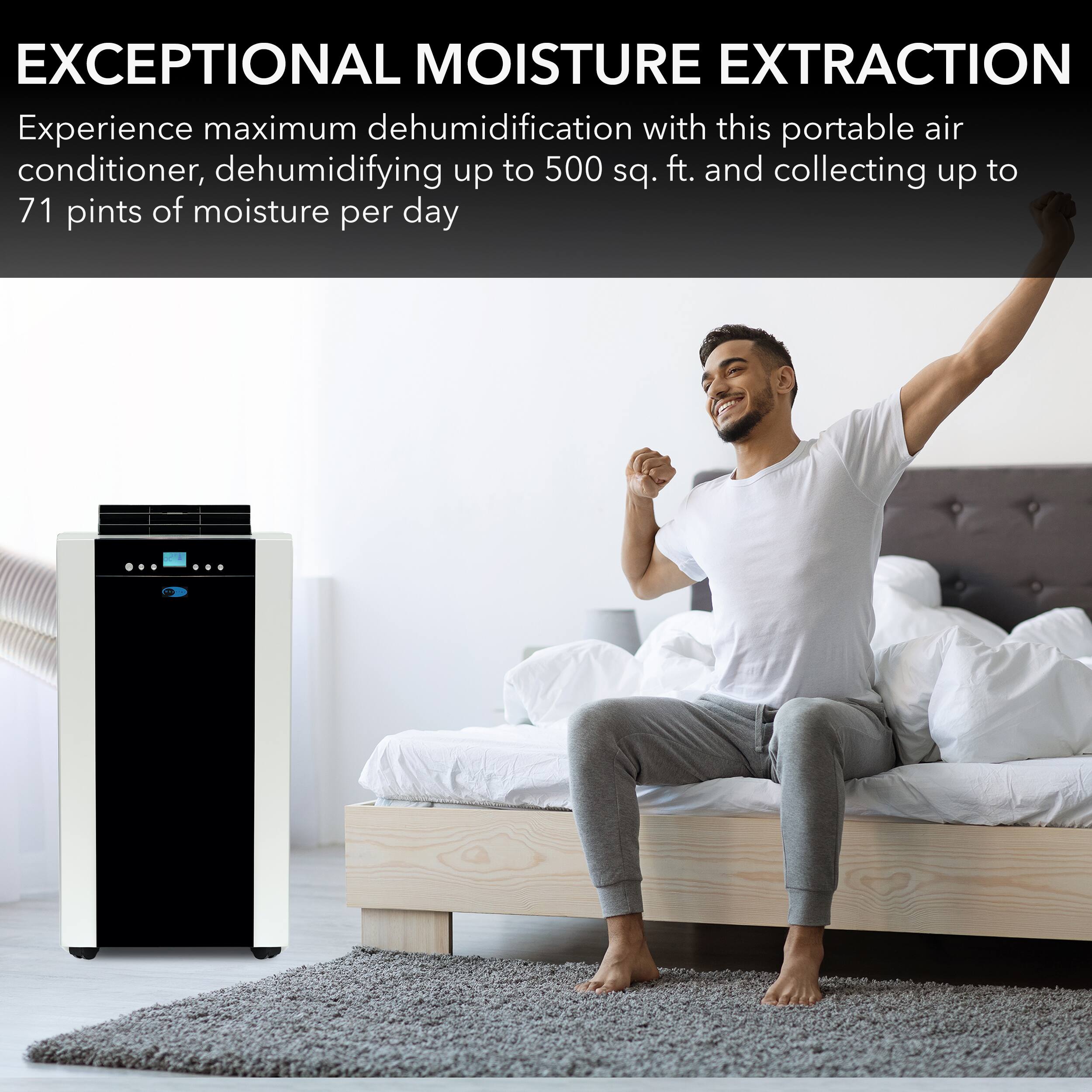 Alt View 11. Whynter - ARC-14S 14,000 (9,500 BTU SACC) BTU Dual Hose Cooling Portable Air Conditioner up to 500 sq ft in - Platinum/Black.