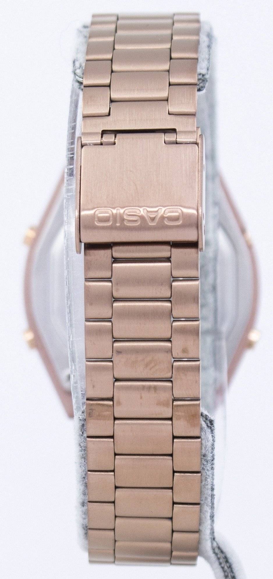 Back. Casio - Casio Unisex Digital Watch with Rose Gold Dial - B640WC-5ADF - Gold.