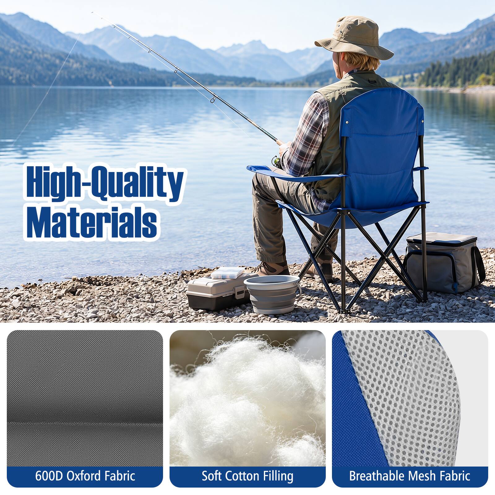 High-Quality Materials

600D Oxford Fabric
Soft Cotton Filling
Breathable Mesh Fabric