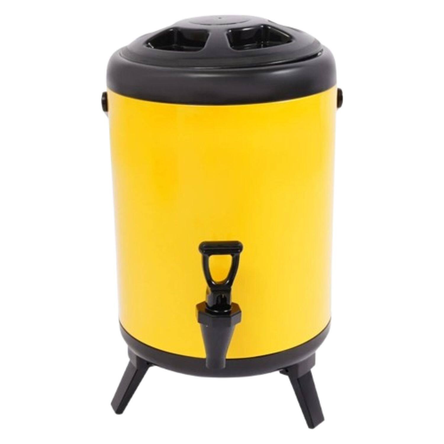 Stock Preferred - Stainless Steel Insulated Beverage Dispenser with Spout - Yellow